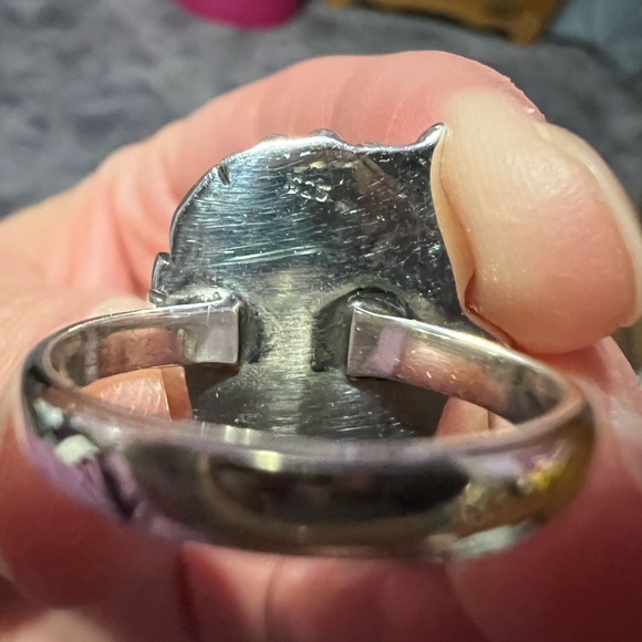 Sterling Aurora opal ring - Picture 9 of 11